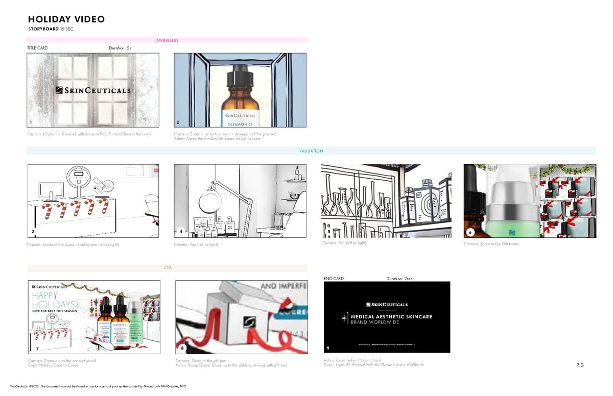 SkinCeuticals 2022 Video Storyboard Phase 3