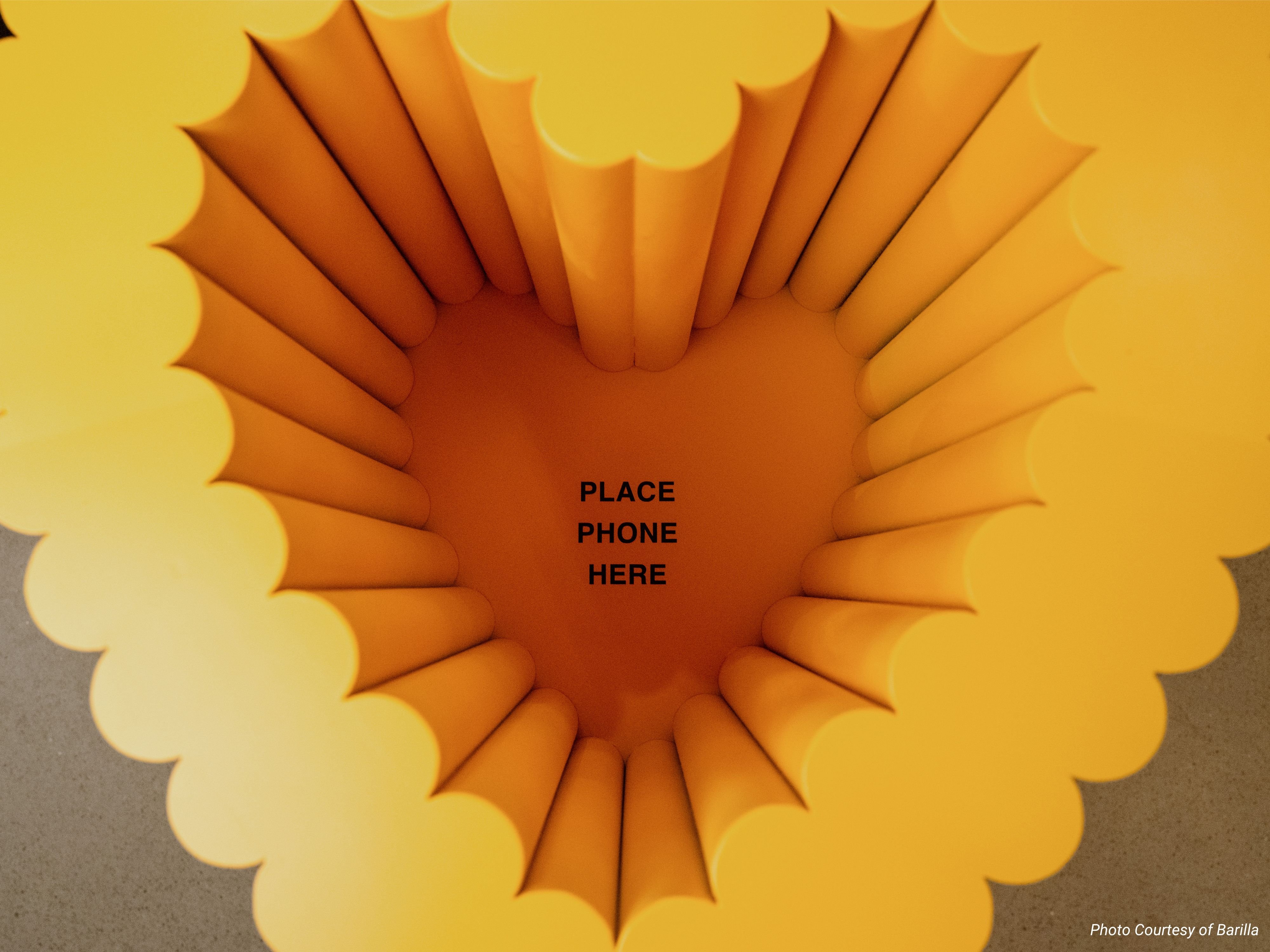 Barilla Love Pasta Heart Tunnel - IRL Top View