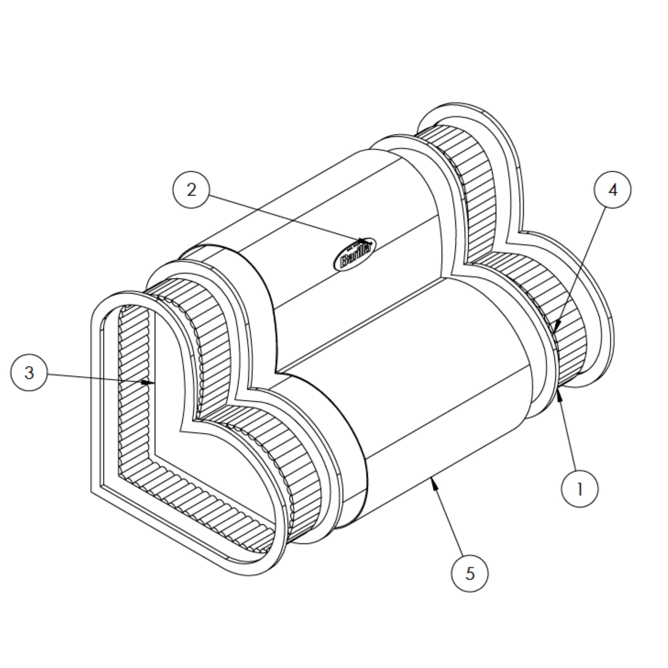 Barilla Pasta Love Seats - Tech Drawing 1