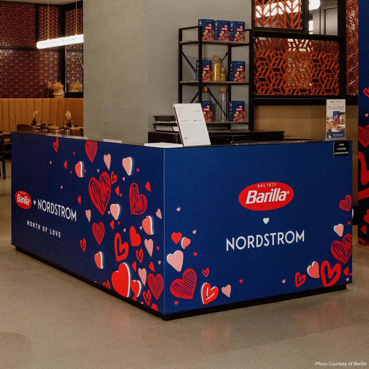 Barilla x Nordstrom NYC Jeannies Host Stand Graphics - IRL View 1