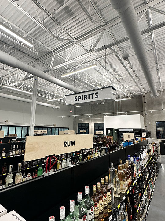 White Horse Wine and Spirits. Image of signs created.