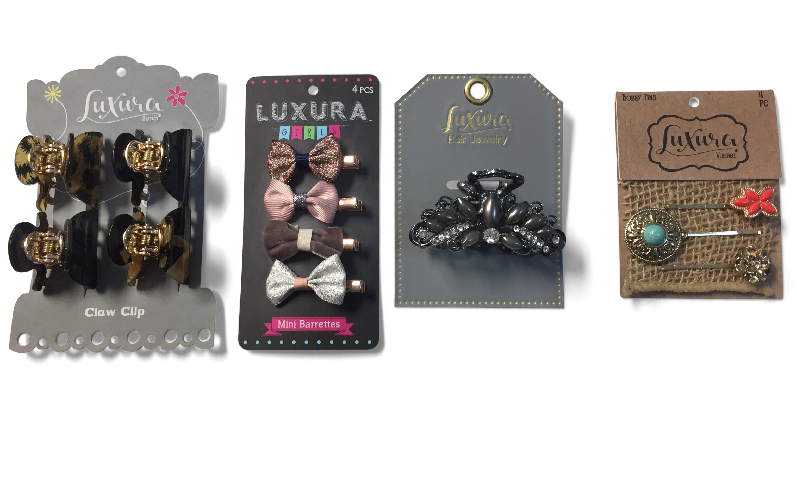 Luxura hair clips and accessories. 
