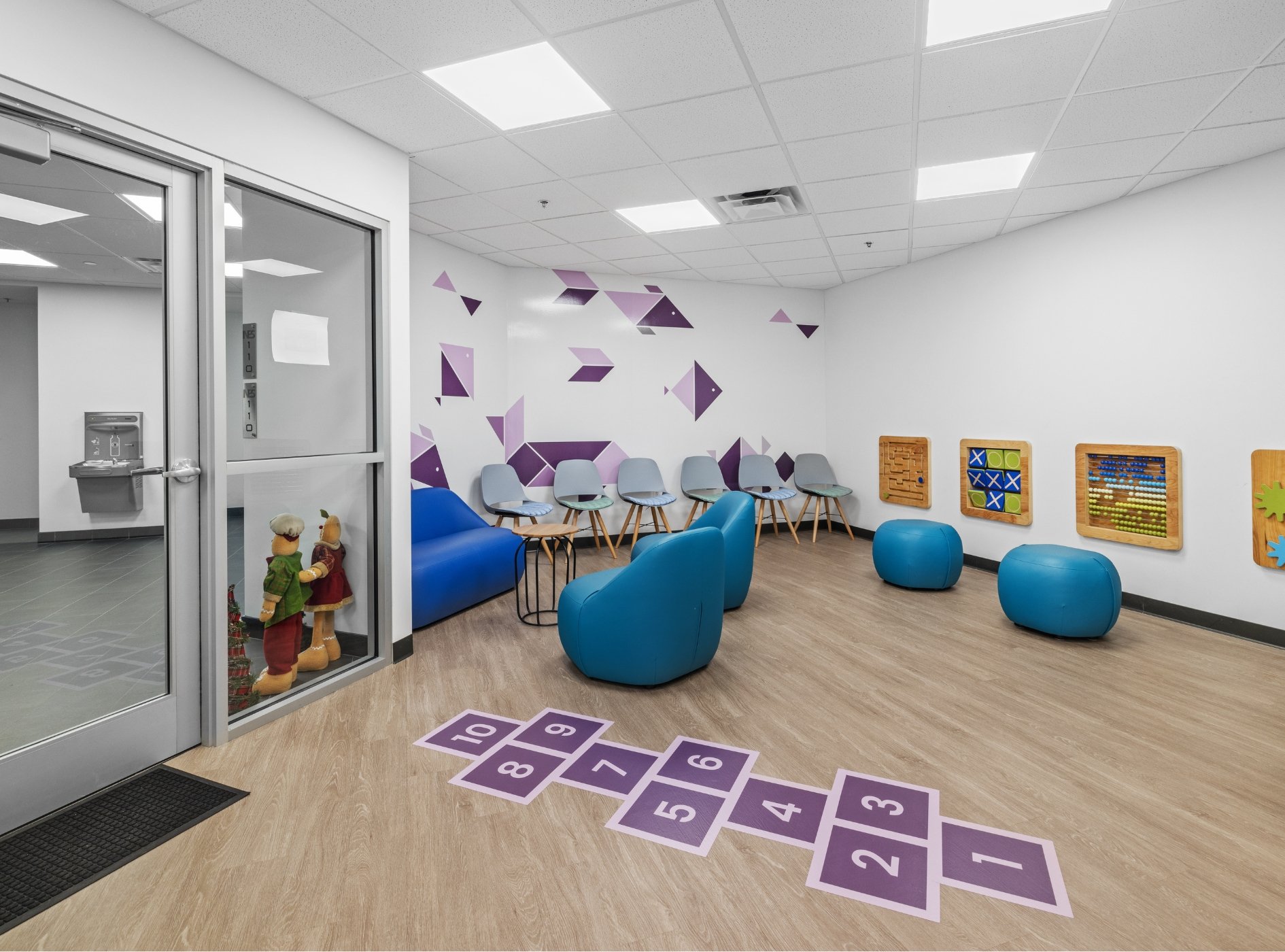 Norwood Pediatrics Graphics and wall games created by BluEdge