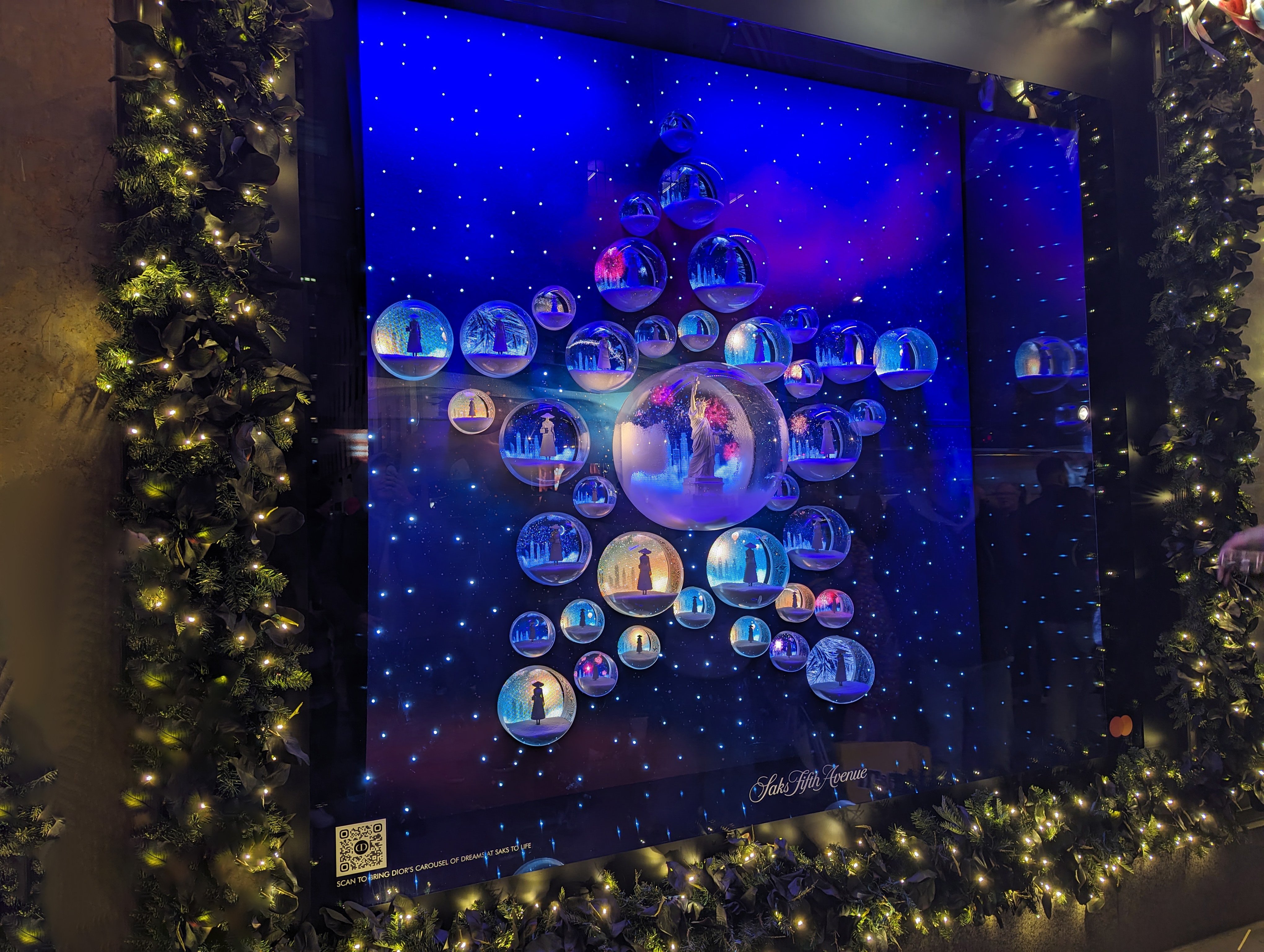 Final Dior Christmas window installation.