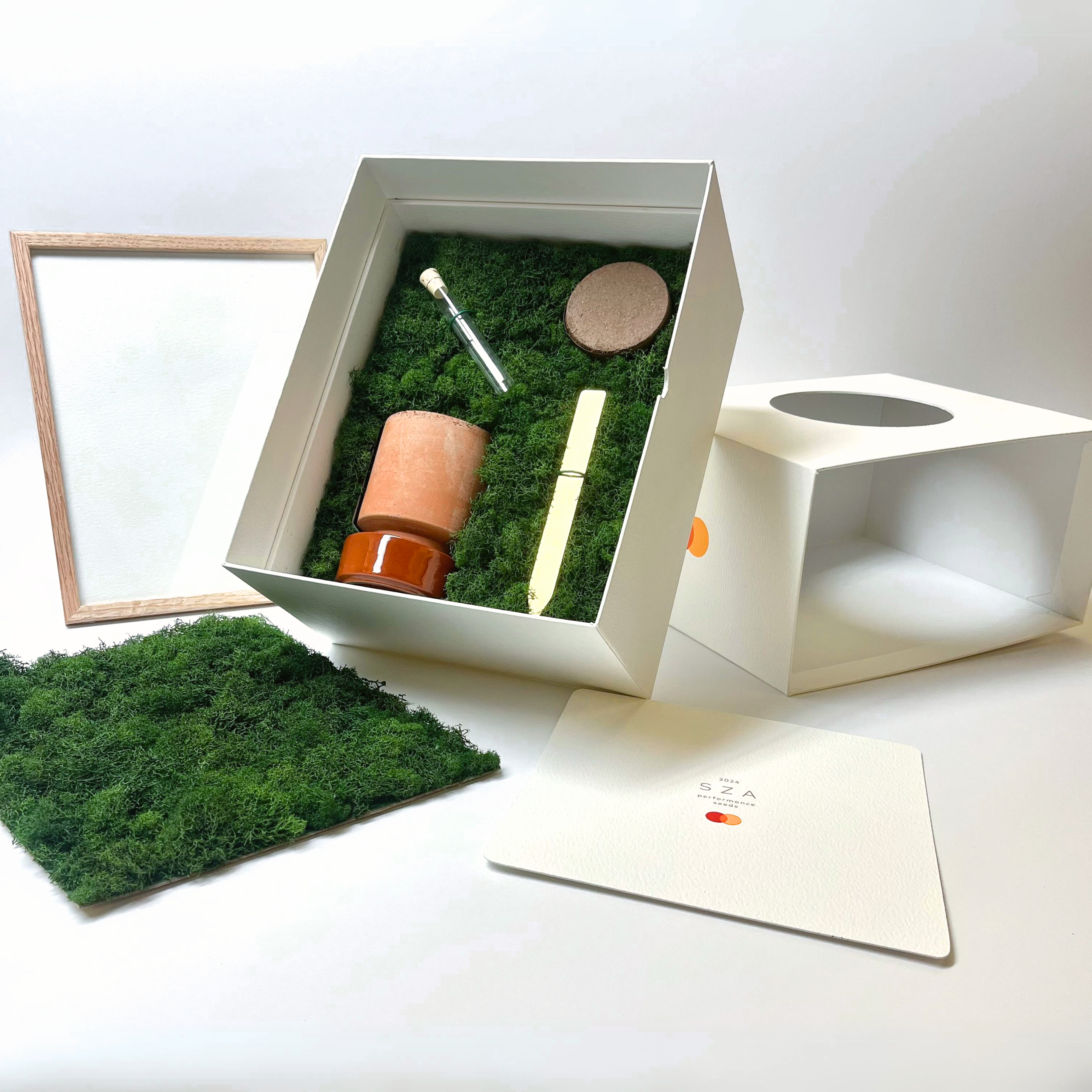 SZA and Mastercard influencer box displayed at an angle.