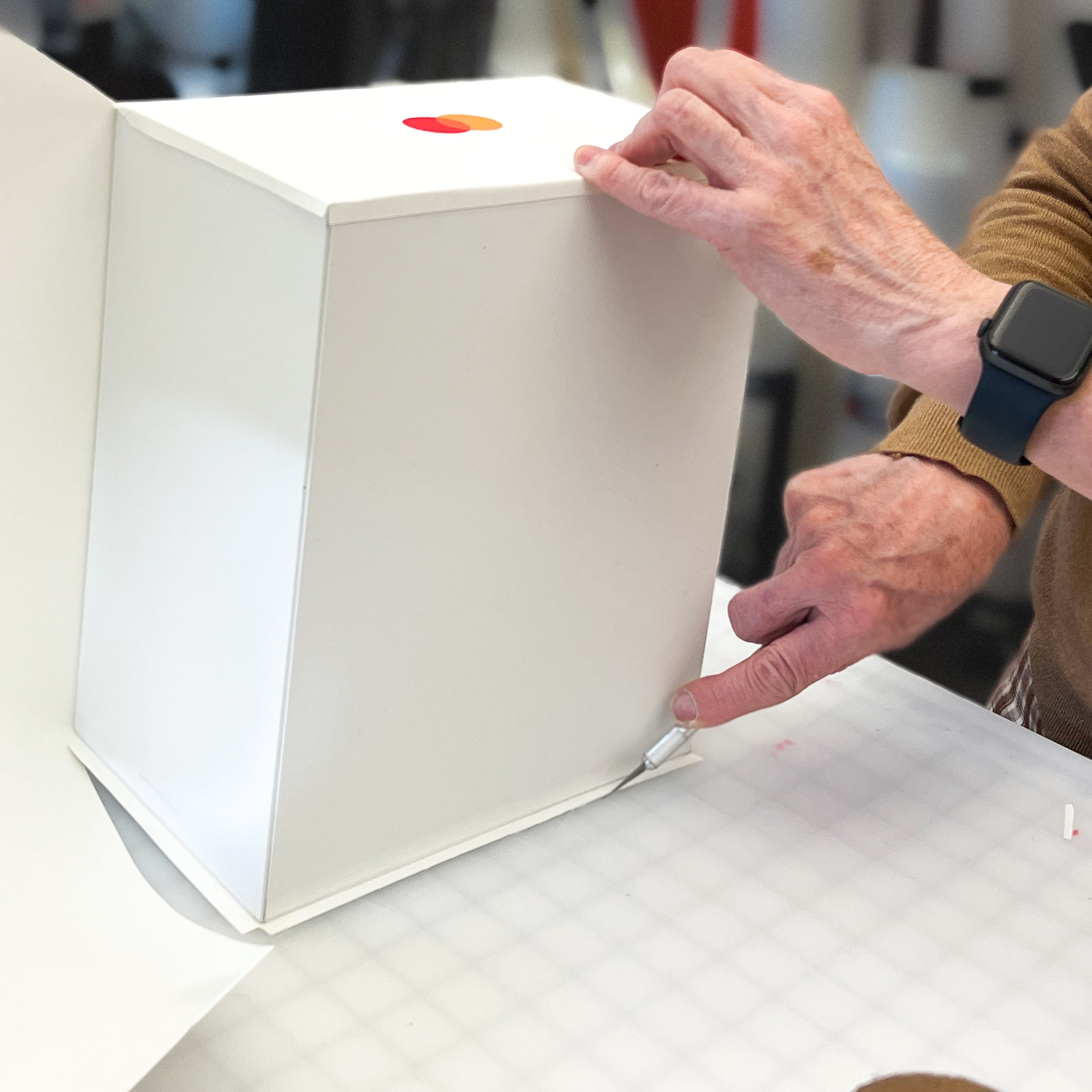 SZA and Mastercard influencer box. The creation of the box exterior.