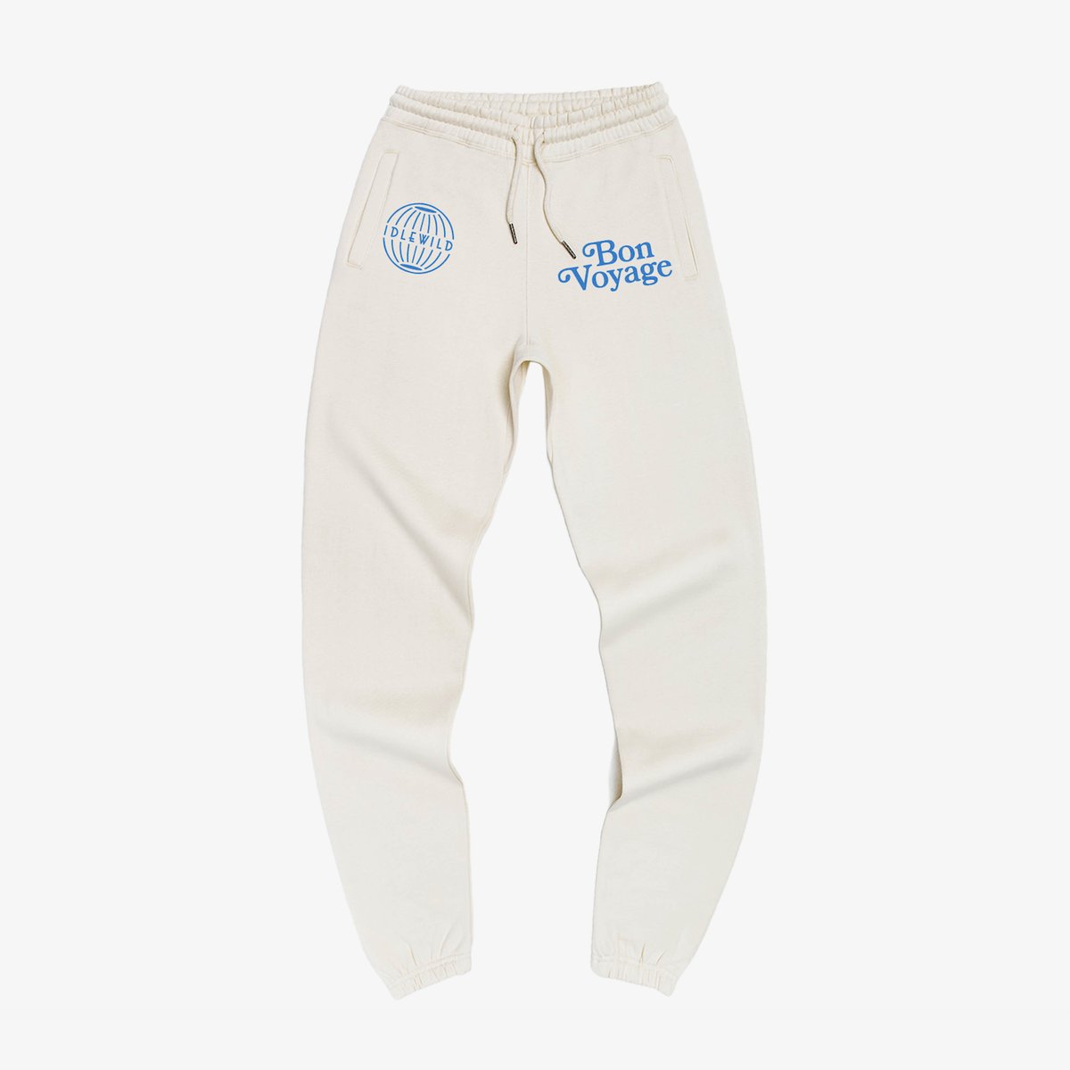 The Barbarian Group x NYON and AMEX collaboration merchandise cream sweats.