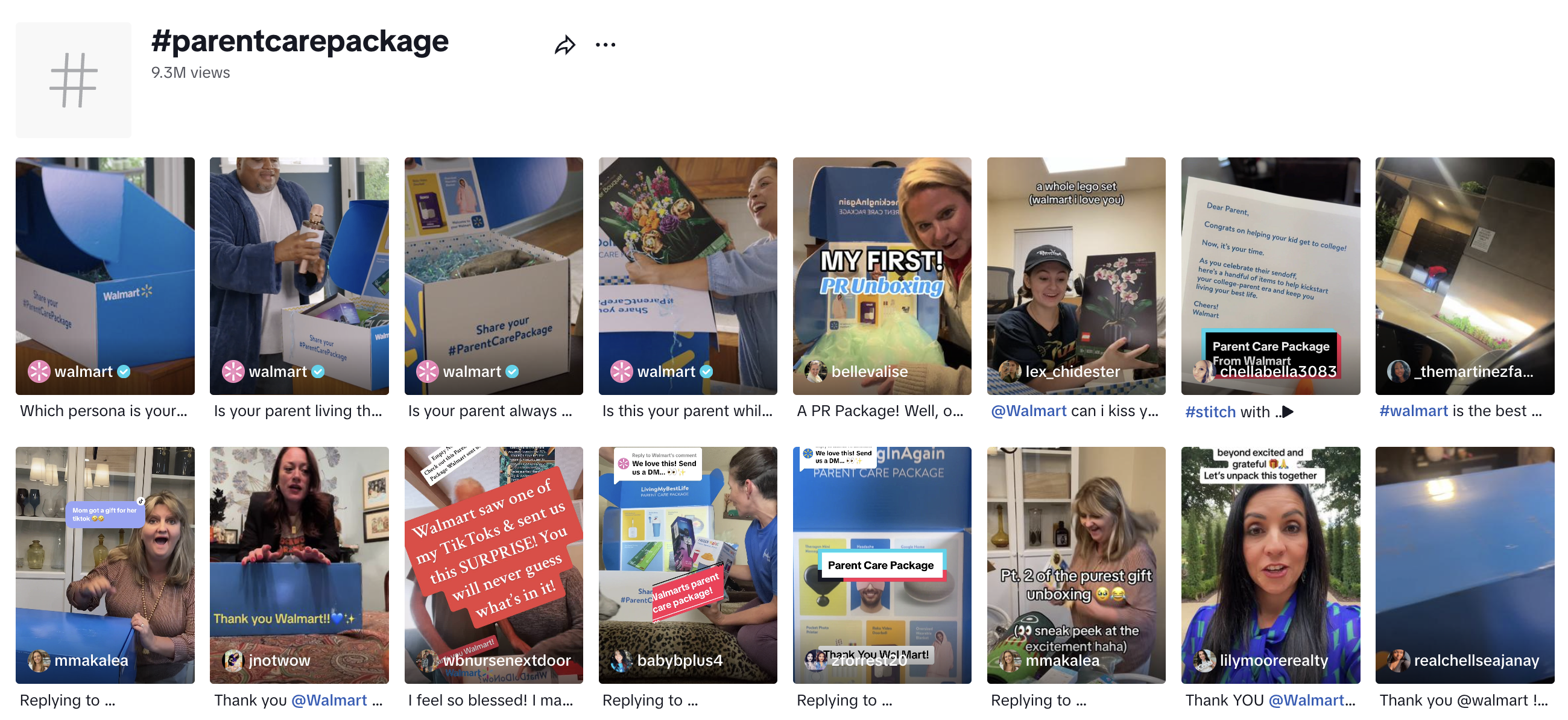 Walmart #ParentcarePackage TikTok