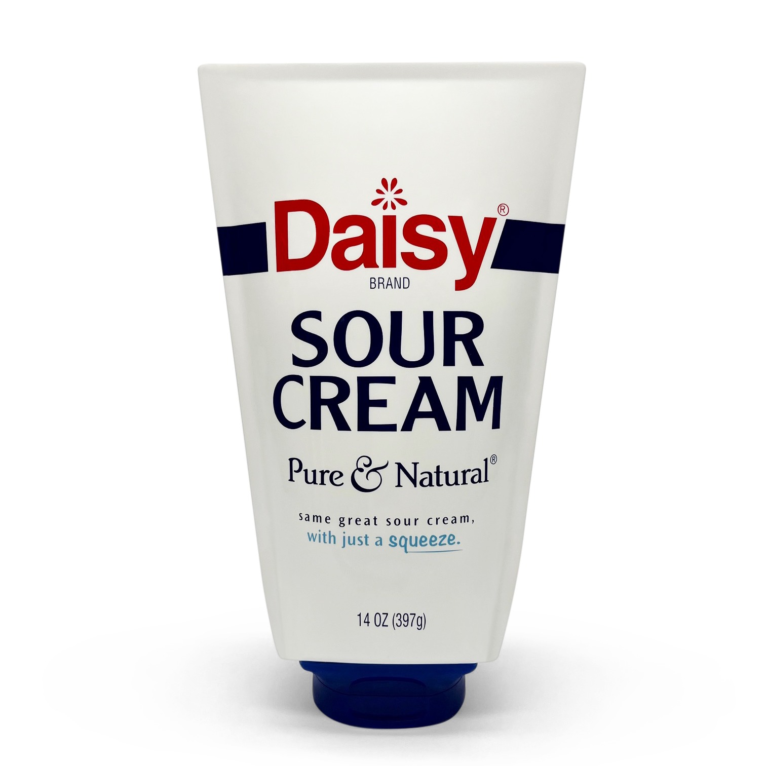 Daisy Sour Cream in a squeezy bottle. Pure and natural.